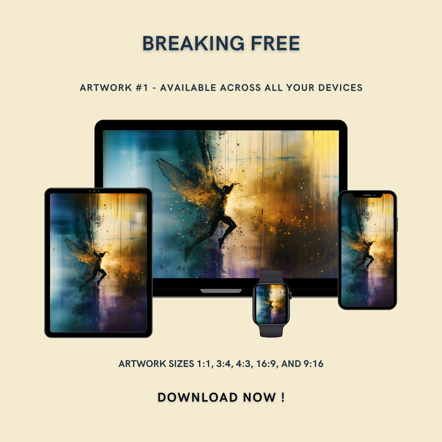 Breaking Free Bundle cover image showing three unique transformative artworks representing personal growth and empowerment.